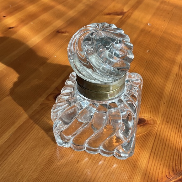 Antique | Office | Antique Glass Inkwell Victorian Art Nouveau Glowy ...